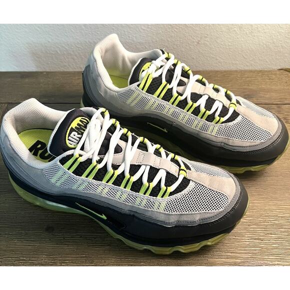 Nike Air Max 24-7, Black, Gray, Volt Yellow, Size 12, preowned